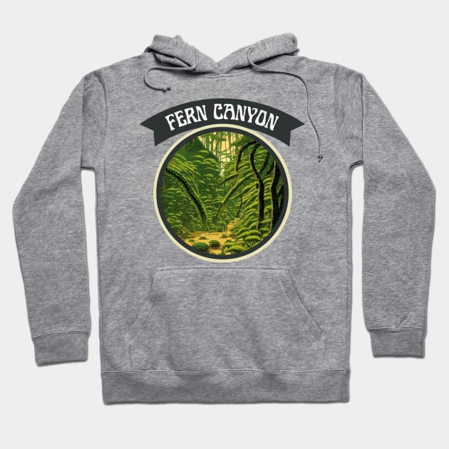 Fern Canyon Hike Trail Camping and Hiking Weekend in California Hoodie by Mochabonk